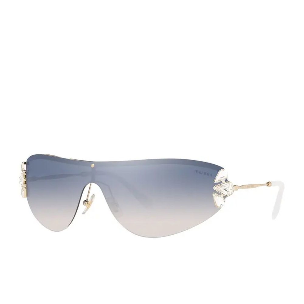 Miu Miu Irregular Shape Shield Sunglasses